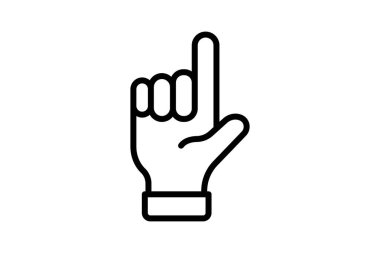 Kaybeden El çizgisi simgesi, vektör, piksel mükemmel, illüstratör dosyası