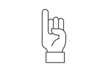 Little Finger thinline icon , vector, pixel perfect, illustrator file clipart