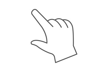 Pinch jest ince çizgi simgesi, vektör, piksel mükemmel, illüstratör dosyası