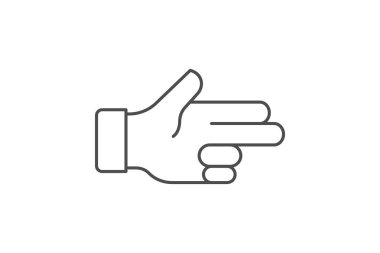 El İnce Çizgisi simgesi, vektör, piksel mükemmel, illüstratör dosyasını vur