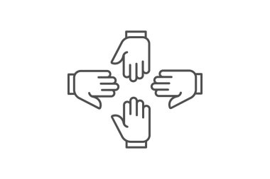 Takım El İnce Çizgi simgesi, vektör, piksel mükemmel, illüstratör dosyası