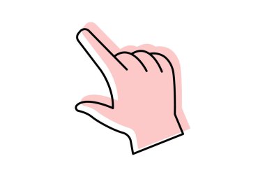 Pinch Jest renk gölge ince çizgi simgesi, vektör, piksel mükemmel, illüstratör dosyası