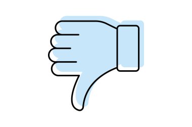 El Rengi İnce Çizgisi simgesi, vektör, piksel mükemmel değil, illüstratör dosyası