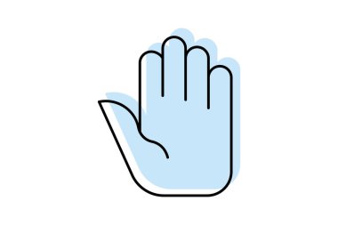 El Rengi İnce Çizgisi simgesi, vektör, piksel mükemmel, illüstratör dosyası