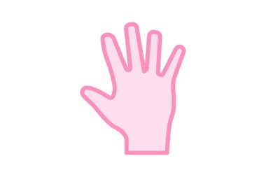 Palm Hand duotone çizgi simgesi, vektör, piksel mükemmel, illüstratör dosyası