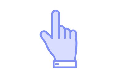 İndeks Parmak duoton çizgi simgesi, vektör, piksel mükemmel, illüstratör dosyası