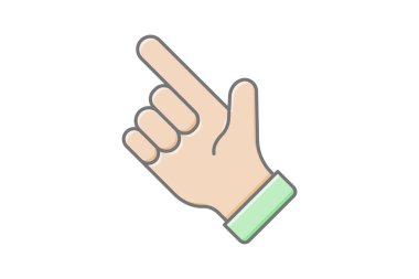 El doğrusal renk simgesi, vektör, piksel mükemmel, illüstratör dosyasını kontrol et