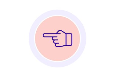 Gun Finger renk çemberi simgesi, vektör, piksel mükemmel, illüstratör dosyası