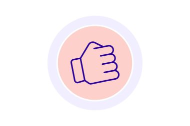 Fist Bump color circle icon , vector, pixel perfect, illustrator file clipart