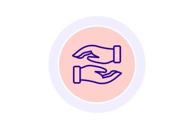 Sarıl Eller renk çemberi simgesi, vektör, piksel mükemmel, illüstratör dosyası