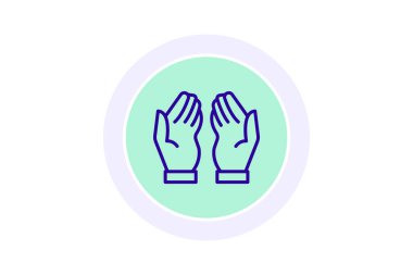 Kaplamalı El renk çemberi simgesi, vektör, piksel mükemmel, illüstratör dosyası