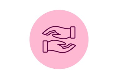 Sarıl Eller beşgen, vektör, piksel mükemmel, illüstratör dosyası