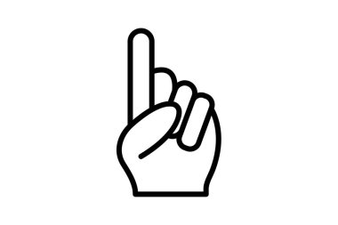 Parmak Çizgisi simgesi, vektör, piksel mükemmel, illüstratör dosyası gösteriliyor