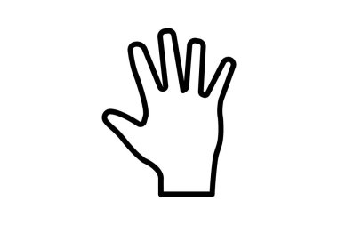 Avuç içi çizgisi simgesi, vektör, piksel mükemmel, illüstratör dosyası