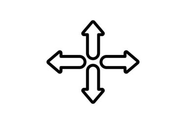 Ok satır simgesini, vektörü, pikseli mükemmel genişlet, illüstratör dosyası