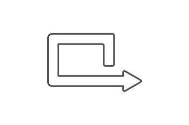 Arrow ince çizgi simgesi, vektör, piksel mükemmel, illüstratör dosyası