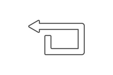 Arrow ince çizgi simgesi, vektör, piksel mükemmel, illüstratör dosyası