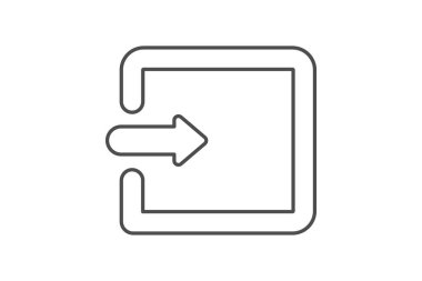 Arrow ince çizgi simgesi, vektör, piksel mükemmel, illüstratör dosyası al