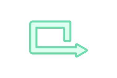 Arrow duotone satır simgesi, vektör, piksel mükemmel, illüstratör dosyası