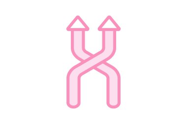 Karıştır Ok duotone satır simgesi, vektör, piksel mükemmel, illüstratör dosyası