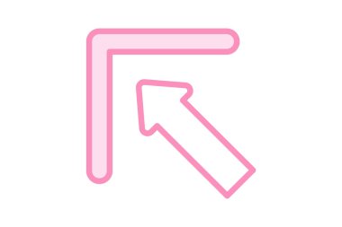 Üst Sol Köşe duoton çizgi simgesi, vektör, piksel mükemmel, illüstratör dosyası