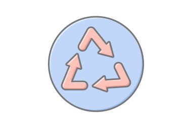 Arrow doğrusal renk simgesini, vektörü, pikseli mükemmel, illüstratör dosyasını geri dönüştür