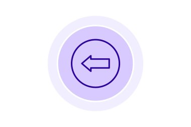 Sol Ok renk çemberi simgesi, vektör, piksel mükemmel, illüstratör dosyası