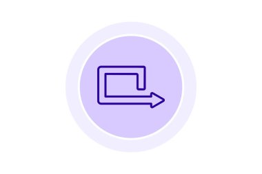 Ok renk çemberi simgesini tekrarla, vektör, piksel mükemmel, illüstratör dosyası