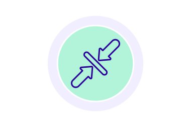 Ok renk çemberi simgesini kapat, vektör, piksel mükemmel, illüstratör dosyası