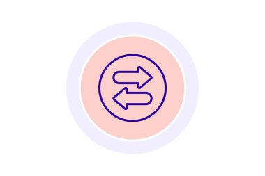 Ters Ok renk çemberi simgesi, vektör, piksel mükemmel, illüstratör dosyası