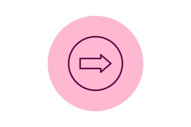 Sağ Ok pentaglow, vektör, piksel mükemmel, illüstratör dosyası