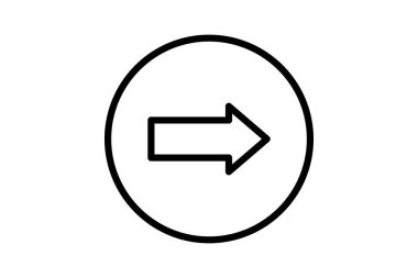 Sağ Ok çizgi simgesi, vektör, piksel mükemmel, illüstratör dosyası