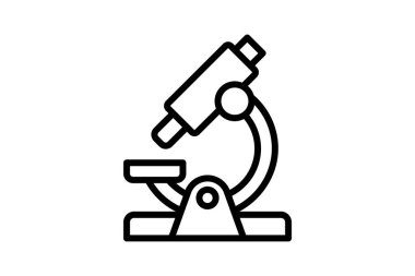 Microscope line icon , vector, pixel perfect, illustrator file clipart