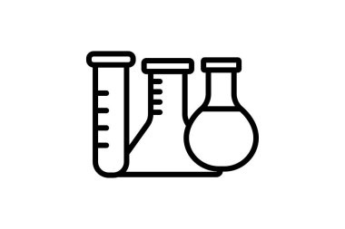 Laboratuvar Cam Çizgisi simgesi, vektör, piksel mükemmel, illüstratör dosyası