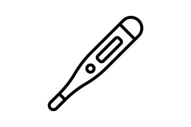 Termometre çizgi simgesi, vektör, piksel mükemmel, illüstratör dosyası