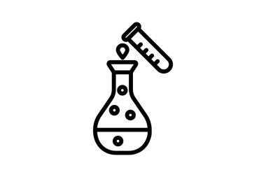 Laboratuvar satır simgesi, vektör, piksel mükemmel, illüstratör dosyası