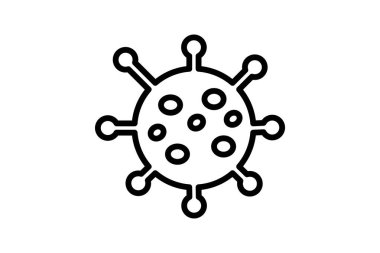 Coronavirus çizgi simgesi, vektör, piksel mükemmel, illüstratör dosyası