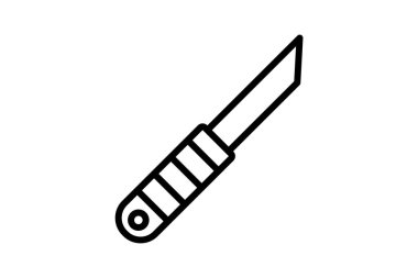 Neşter çizgisi simgesi, vektör, piksel mükemmel, illüstratör dosyası