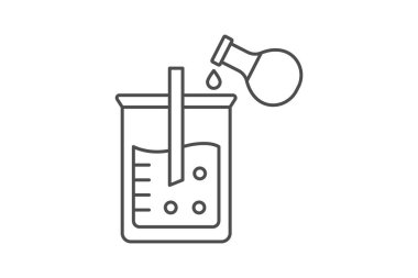 Laboratuvar Malzeme İnce Çizgisi simgesi, vektör, piksel mükemmel, illüstratör dosyası
