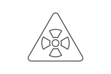 Radyasyon Tehlike ince çizgi simgesi, vektör, piksel mükemmel, illüstratör dosyası