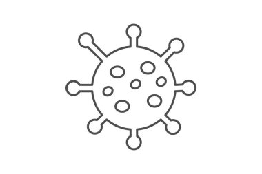 Coronavirus ince çizgi simgesi, vektör, piksel mükemmel, illüstratör dosyası
