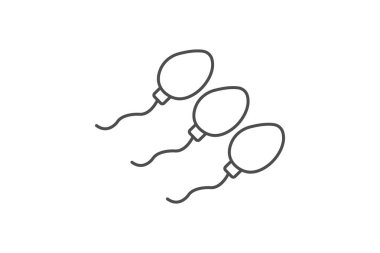 Sperm ince çizgi simgesi, vektör, piksel mükemmel, illüstratör dosyası
