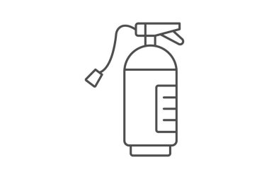 Yangın söndürücü ince simge, vektör, piksel mükemmel, illüstratör dosyası