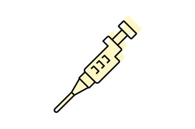 Pipette renk gölge ince çizgi simgesi, vektör, piksel mükemmel, illüstratör dosyası