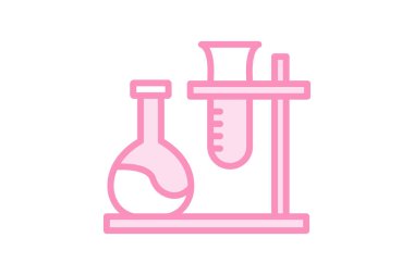 Test Tüpü duoton çizgi simgesi, vektör, piksel mükemmel, illüstratör dosyası