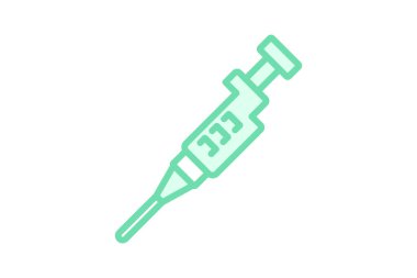 Pipette duotone çizgi simgesi, vektör, piksel mükemmel, illüstratör dosyası