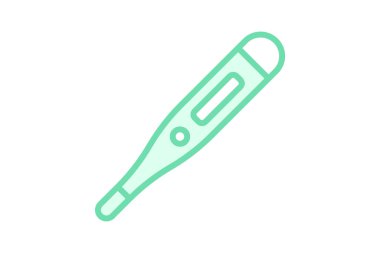 Termometre duoton çizgi simgesi, vektör, piksel mükemmel, illüstratör dosyası