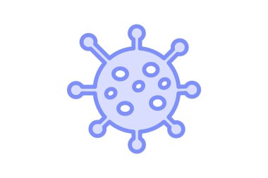 Coronavirus duotone çizgi simgesi, vektör, piksel mükemmel, illüstratör dosyası
