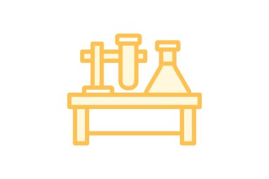 Laboratuvar Tablosu duoton satır simgesi, vektör, piksel mükemmel, illüstratör dosyası