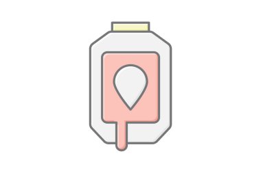 Kan doğrusal renk simgesi, vektör, piksel mükemmel, illüstratör dosyası